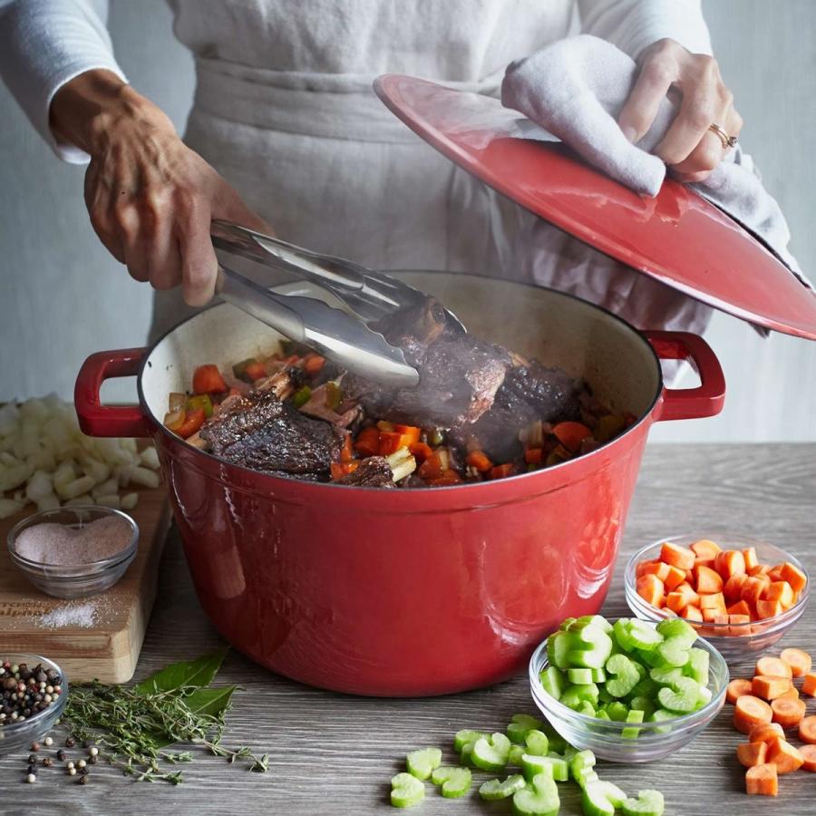 ライトウエイト キャストアイロン ダッチオーブン 約7．5L レッド 大鍋 Sur La Table Lightweight Cast