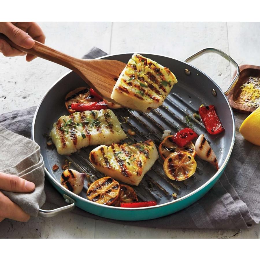 グリーンパン ヘルシーセラミック ノンスティックグリルパン 28cm ティール GreenPan for Sur La Table
