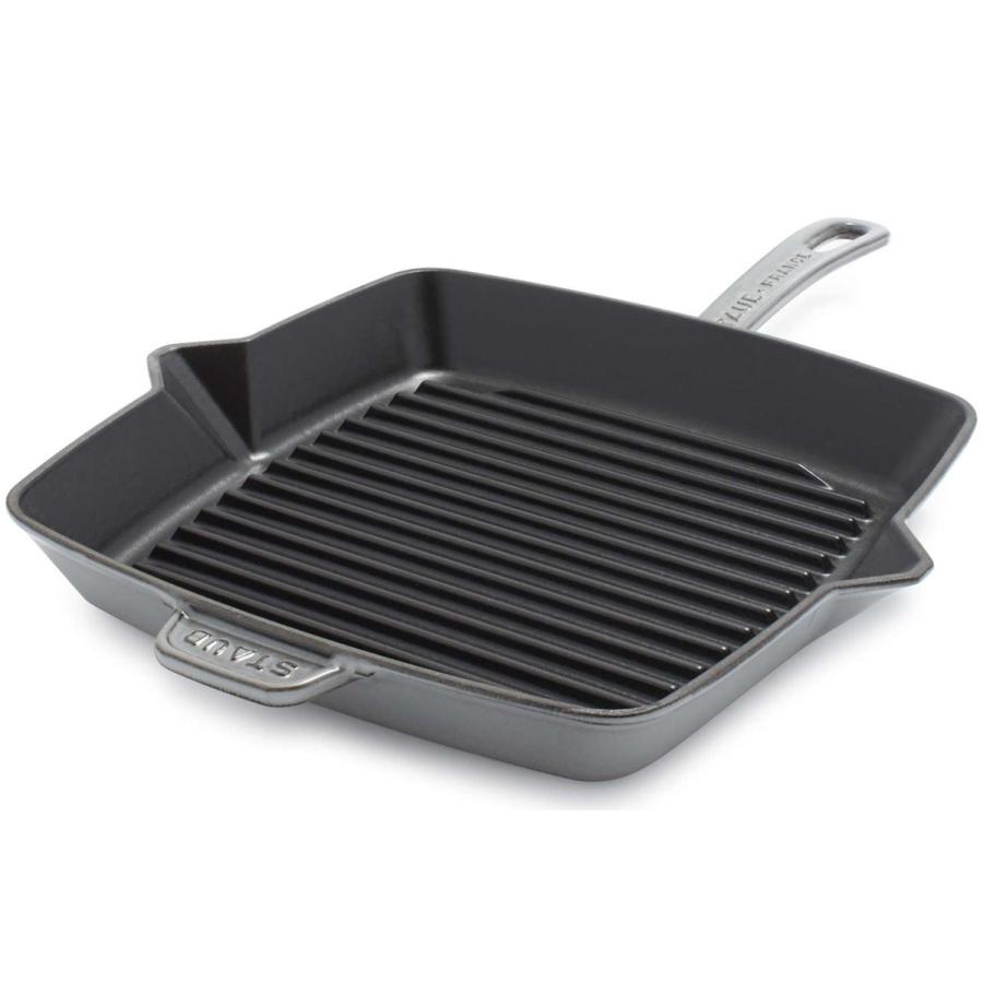 ストウブ スクエア グリルパン グラファイト 約３０ｃｍ ストーブ Staub Graphite Square Grill Pan １２inch｜akt8