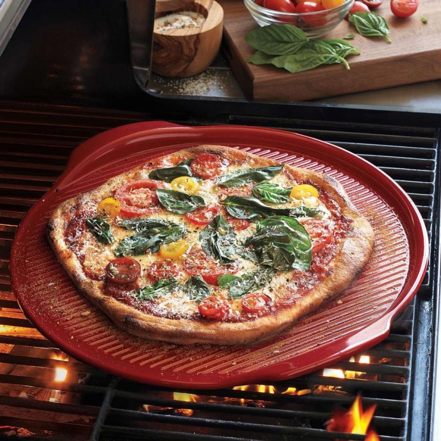 エミール ヘンリー フレーム ブルゴーニ ピザストーン 約32cm Emile Henry Flame Burgundy Pizza