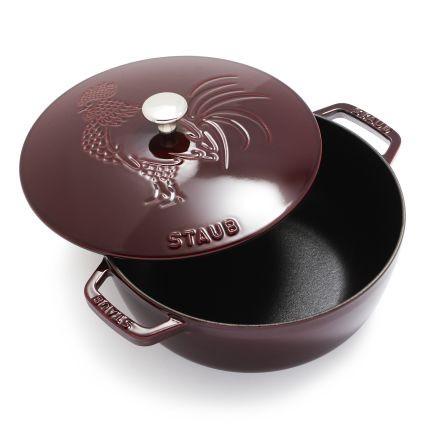 Staub Cast Iron 3.75-qt Essential French Oven Rooster-Grenadine 