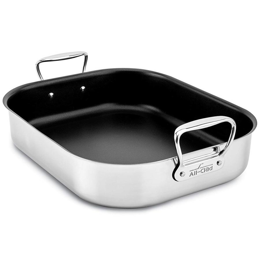 ロースターパン オールクラッド ステンレス ノンスティック PFOAフリー ロック付 33×40cm AllClad Stainless