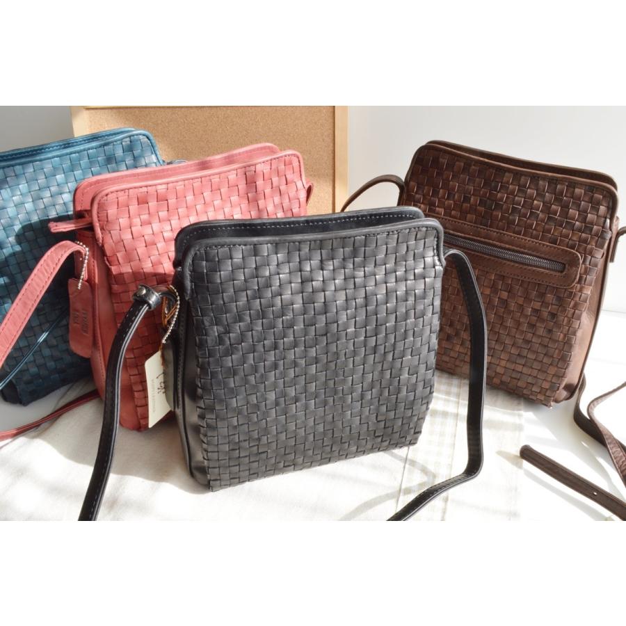 ポニーメッシュ ショルダーバッグ ブラック 本革 馬革 No33165