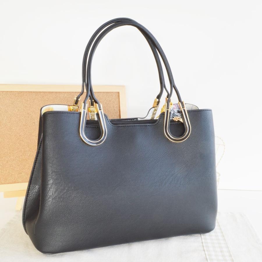 ハンドバッグ ショルダーバッグ 2wayバッグ 飾り金具付 