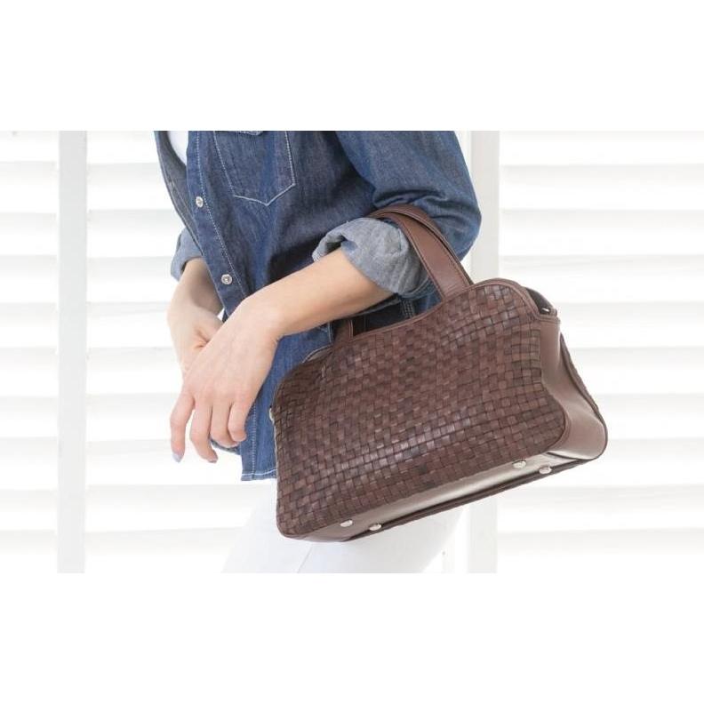 本革・未使用品】ポニーレザー メッシュ キューブ型バッグ（日本製 