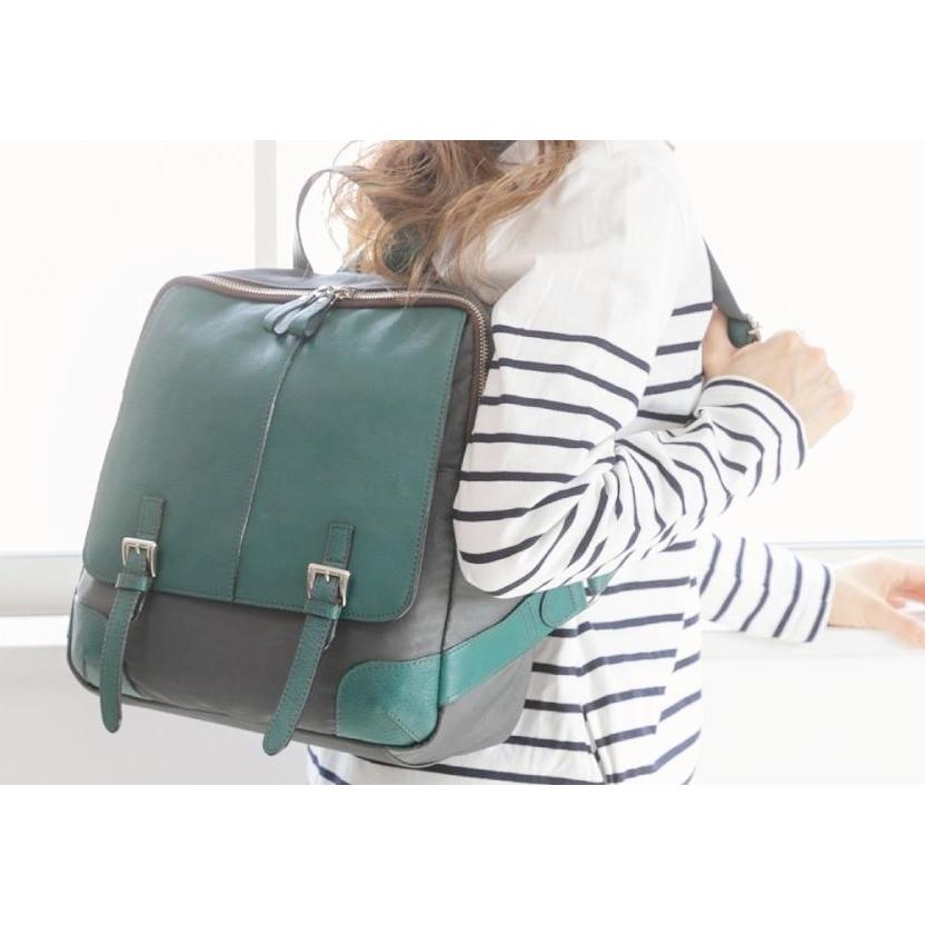 本革リュック リュックサック 牛革 本革 日本製 No2533 グレー グリーン 人気 通勤 通学バッグ レディースバッグ 鞄 かばん カジュアルバッグ 肩掛けカバン Akt8 通販 Yahoo ショッピング