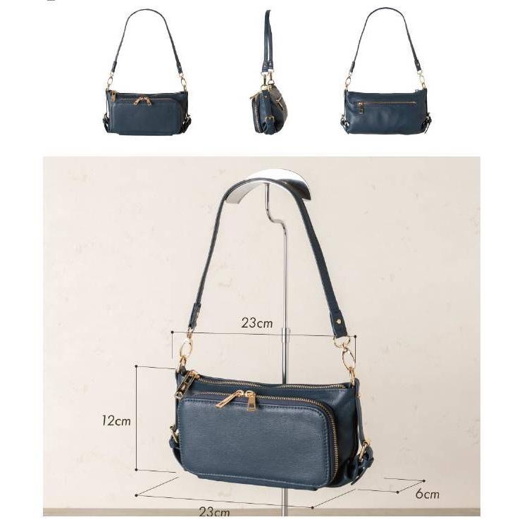 お財布ポシェット ショルダーポーチ 良質牛革 本革 トープ No.44460N