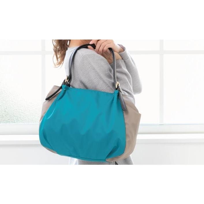 トートバッグ ショルダーバッグ 2wayバッグ 撥水加工ナイロン ブルー