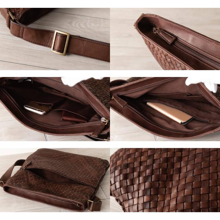 ショルダーバッグ ポニーメッシュ 本革 馬革 No.33289 ブラック