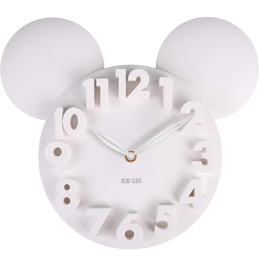 掛け時計 壁掛け 時計 壁掛け ディズニー ミッキーマウス 置き時計 かわいい時計 クォーツ ホワイト Mickey Mouse Big Digit 3D Wall Clock