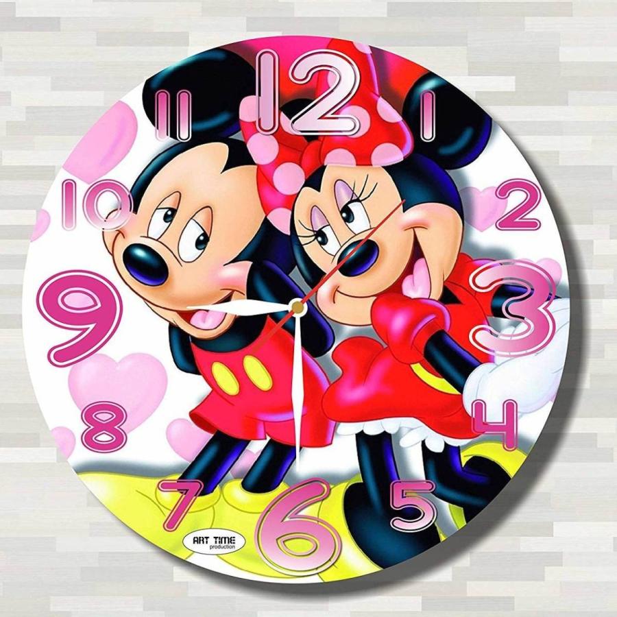 ディズニーワールド掛時計 ウオールクロック 壁掛け 時計 置き時計 かわいい時計 クォーツ ミッキー ミニー ラブラブ Disney World Handmade Art Wall Clock Akt8 通販 Yahoo ショッピング