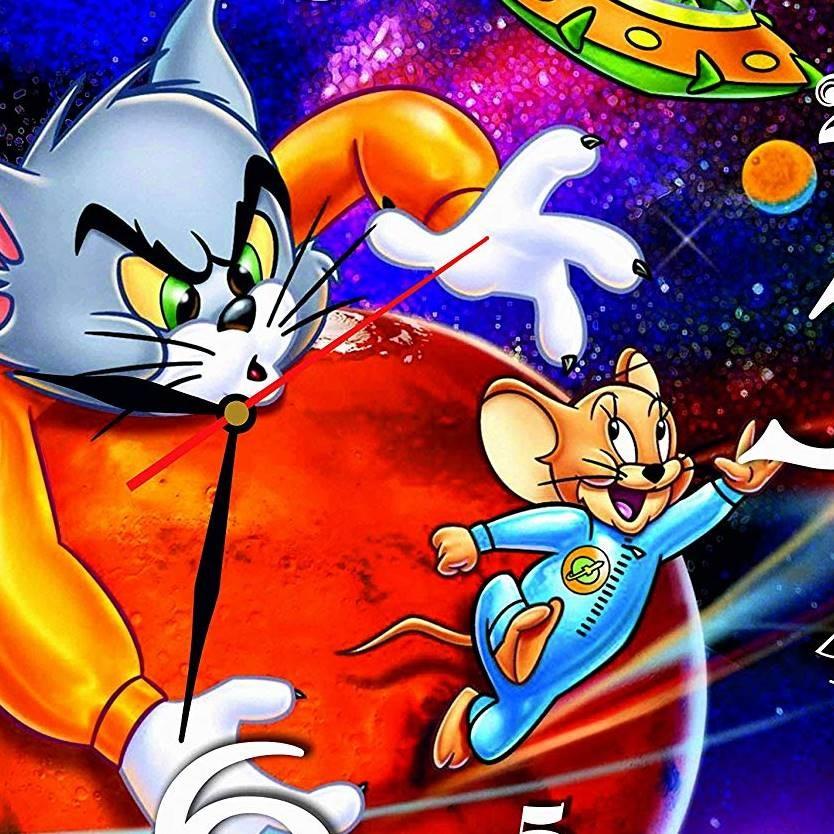 トムとジェリー掛時計 ウオールクロック 壁掛け 時計 置き時計 かわいい時計 クォーツ Tom And Jerry Handmade Art Wall Clock アートクロック ネコとネズミ Akt8 通販 Yahoo ショッピング