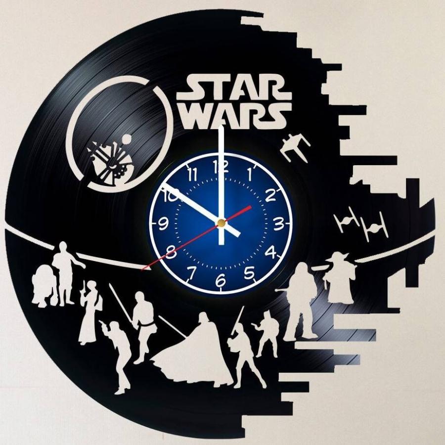 スターウォーズ掛時計 STAR WARS 掛時計 ウオールクロック 壁掛け 時計 置き時計 Star Wars Wall Clock スター・ウォーズ ダースベイダー R2-D2 ルーク｜akt8