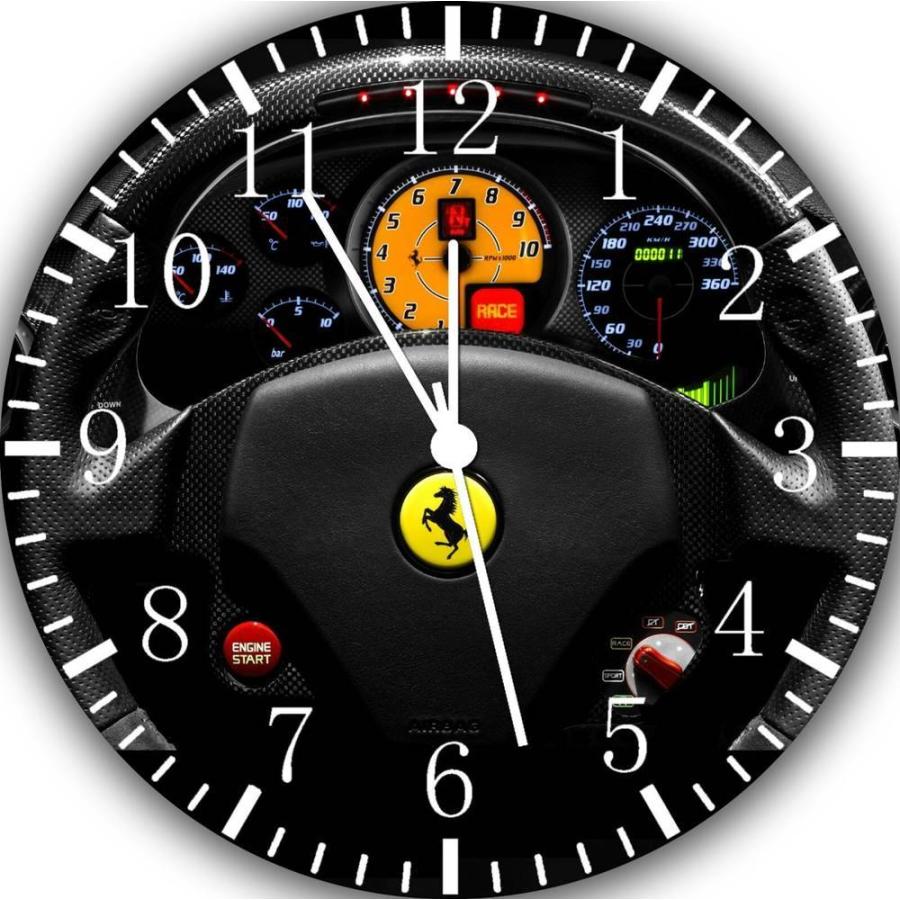 フェラーリ時計 スポーツカー掛時計 ウオールクロック 壁掛け時計 Ferrari Super Car Frameless Borderless Wall Clock アート時計 高級外車時計｜akt8