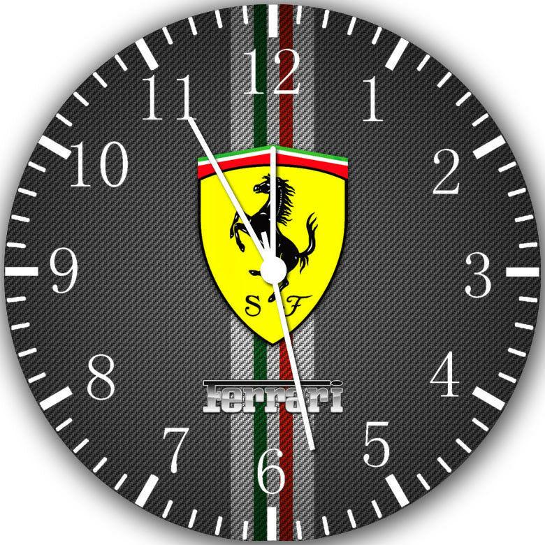 フェラーリ時計 スーパーカー掛時計 ウオールクロック 壁掛け時計 Ferrari Super Car Frameless Borderless Wall Clock アート時計 高級外車時計 Z193｜akt8