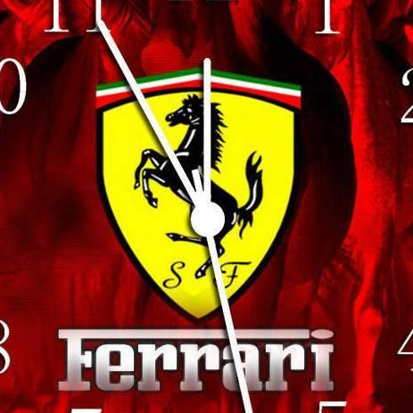 フェラーリ時計 スーパーカー掛時計 ウオールクロック 壁掛け時計 Ferrari Super Car Frameless Borderless Wall Clock アート時計 高級外車時計 W442｜akt8｜02