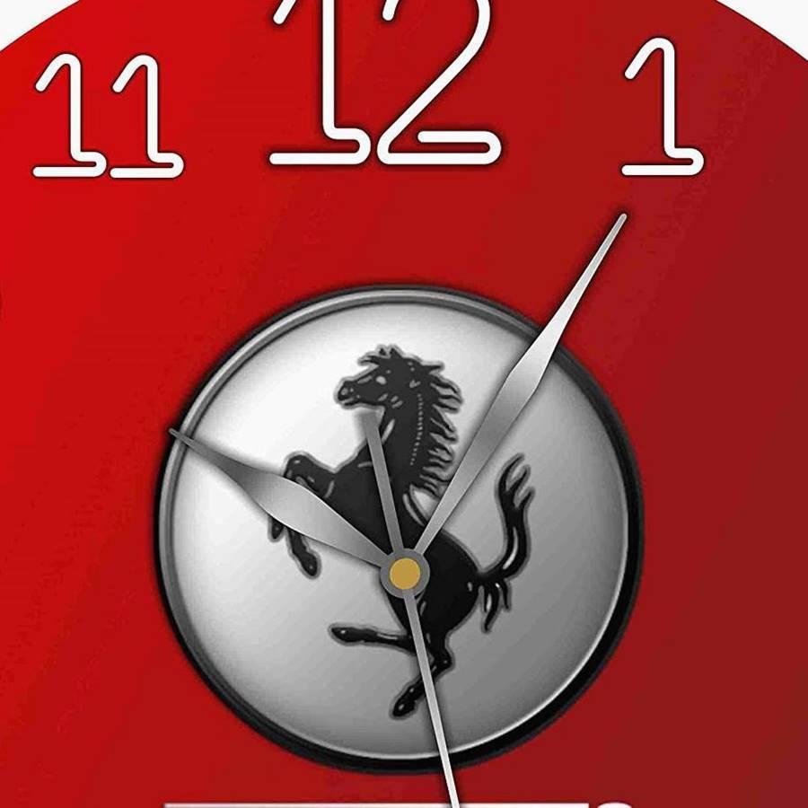 フェラーリ時計 ウオールクロック 壁掛け時計 フェラーリロゴマーク Wall Clocks Ferrari Logo 高級車掛時計 アート時計 高級外車時計 丸型 Akt8 通販 Yahoo ショッピング