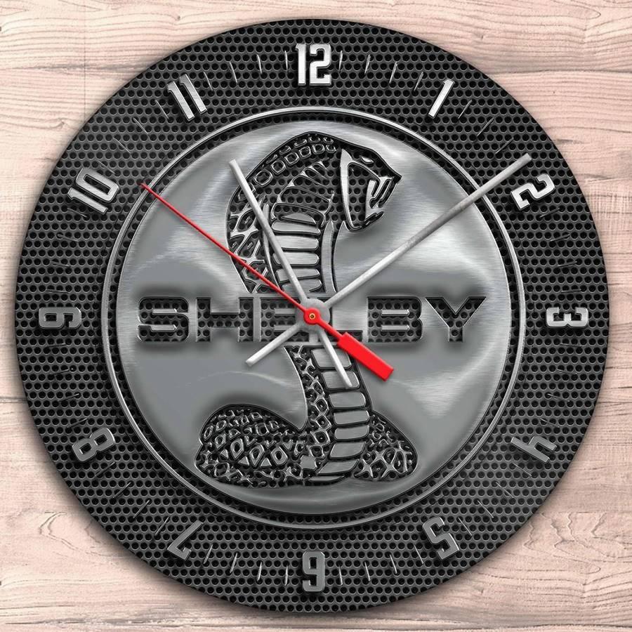 シェルビーコブラ掛時計 掛時計 ウオールクロック 壁掛け時計 名車時計 Shelby Cobra Round Wall Clock おしゃれ時計 直径28cm エンブレム時計 ロゴマーク時計｜akt8