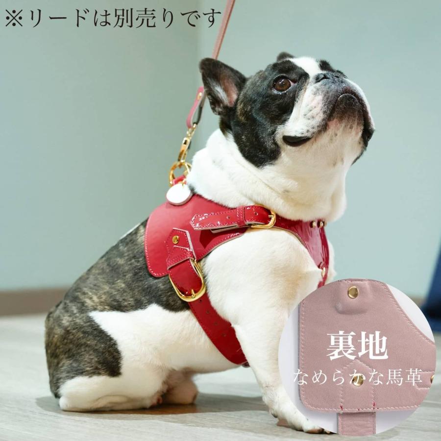 ボディベルト ハーネス 犬用 日本製 ジュエリーエンボス 本革 レザー 革 N&F BAE001 Aタイプ Now&Fountain エヌアンドエフ ペット用品 犬具 お散歩_4
