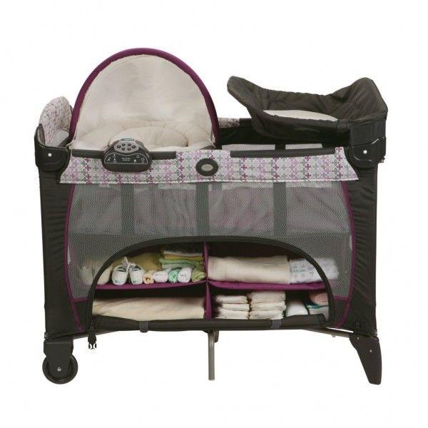 グレコ　パックンプレイヤード ポータブル・ベビーベッド デラックスニィッサ　Graco Pack 'N Play Playard with Newborn Napperstation DLX Nyssa 1893815　｜akt8｜02