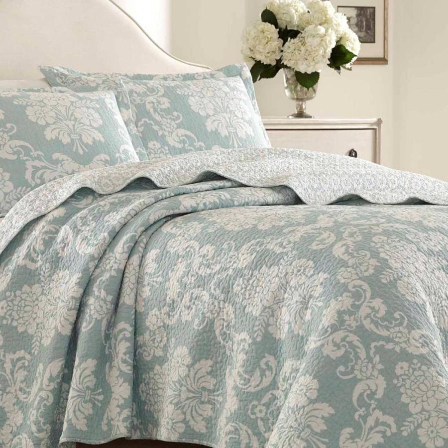 LAURA ASHLEY（ローラアシュレイ） ベッドカバー ピロカバー 3点セット