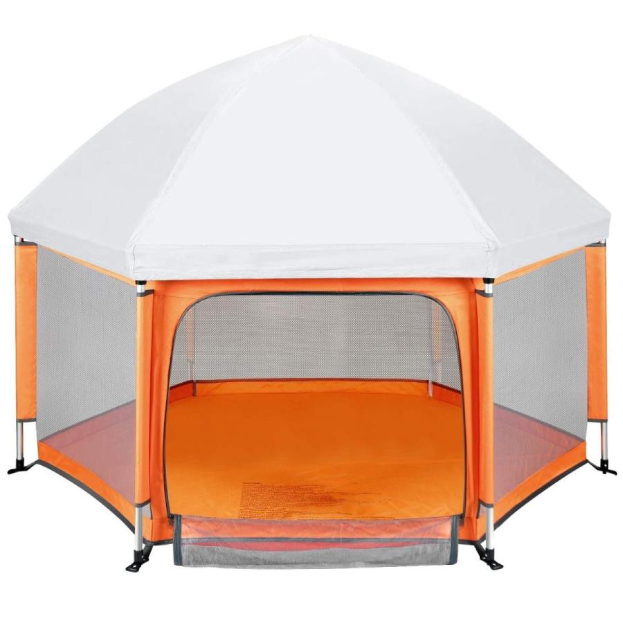 ポータブルプレイヤード 折り畳みベビーサークル 赤ん坊の遊び場 持ち運びサークル ベビーガード ベビーゲート ドーム型 Hoybell