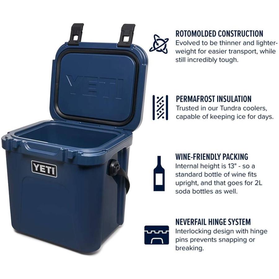 イエティ ローディ クーラーボックス アウトドア キャンプ BBQ ボックス 保温保冷ボックス ネイビー YETI Roadie 24 HARD Cooler Navy｜akt8｜06