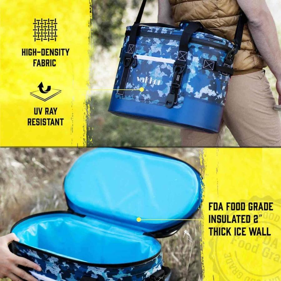 バッカ― ポータブルクーラーバッグ アウトドア キャンプ BBQ 保温保冷ボックス ランチボックス ビーチバッグ VAKKER 30 Can Insulated Cooler Bagの画像