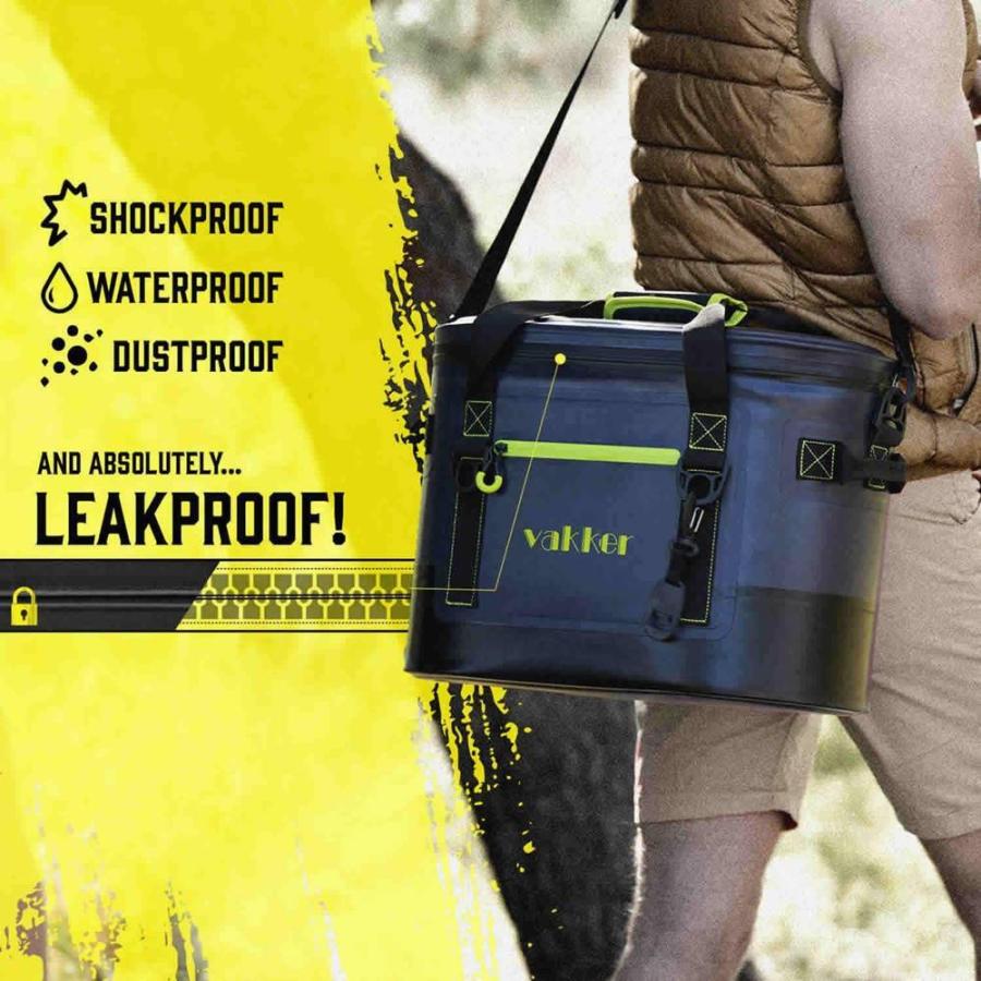 バッカ― ポータブルクーラーバッグ 保温保冷ボックス ランチボックス ビーチバッグ ネイビーブルー VAKKER 30 Can Insulated Cooler Bag Navy Blueの画像
