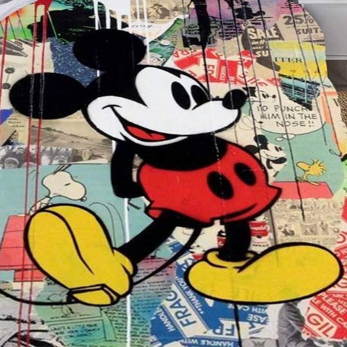 Disney - ビンテージ 70s ディズニー ミッキーマウス グーヒィー 布団 カバー 希少 Disney - ビンテージ 70s ディズニー ミッキーマウス グーヒィー