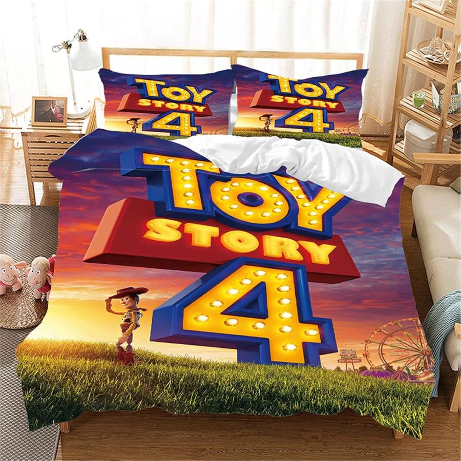 トイストーリー布団カバーセット 布団カバー ピロカバー ウッディ バズライトイヤー Toy Story Duvet Cover Pillowcases Bedding Set 枕カバー 寝具カバーセット｜akt8