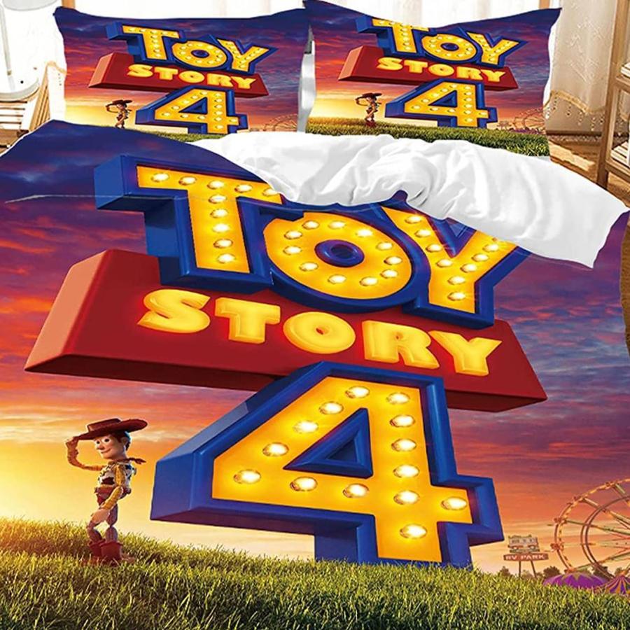 トイストーリー布団カバーセット 布団カバー ピロカバー ウッディ バズライトイヤー Toy Story Duvet Cover Pillowcases Bedding Set 枕カバー 寝具カバーセット｜akt8｜02