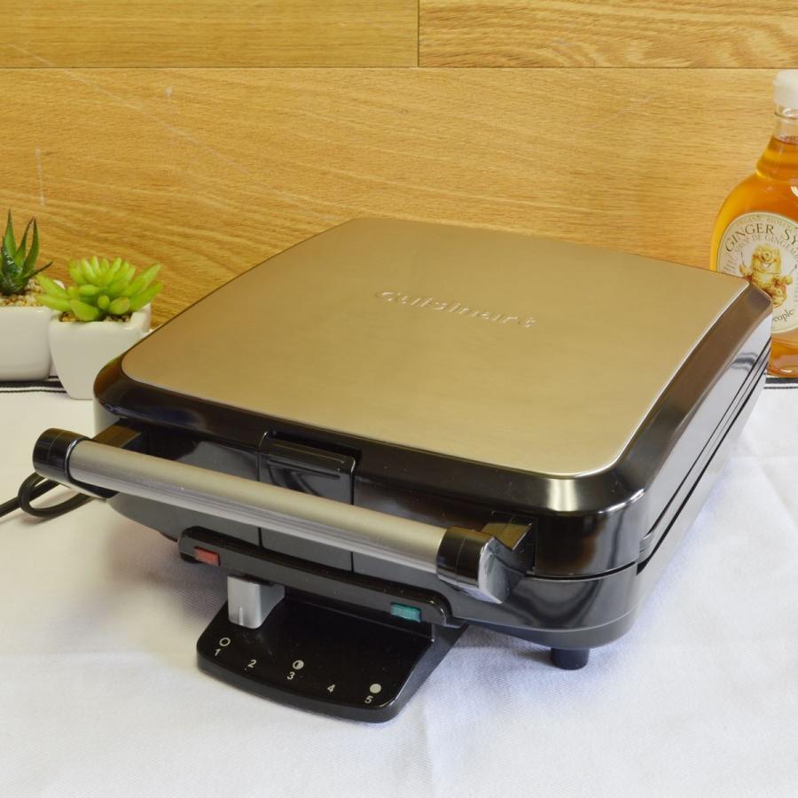 ベルギーワッフルメーカー 4枚焼 クイジナート Cuisinart WAF150 4Slice Belgian Waffle Maker, Stainless Steel 5000147