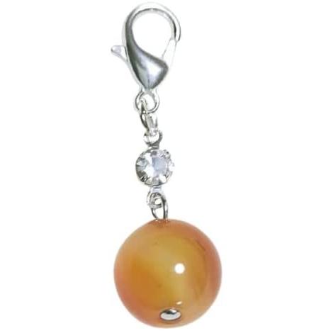 カーネリアン 10mm ガラスストーン カニカン付き カニカン付き 天然石 パワーストーン バッグチャーム キーホルダー スマホアクセサリー マスク お守り |  | 02