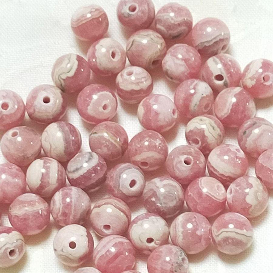 水晶 縞ありインカローズ ロードクロサイト 二重丸カン付 天然石