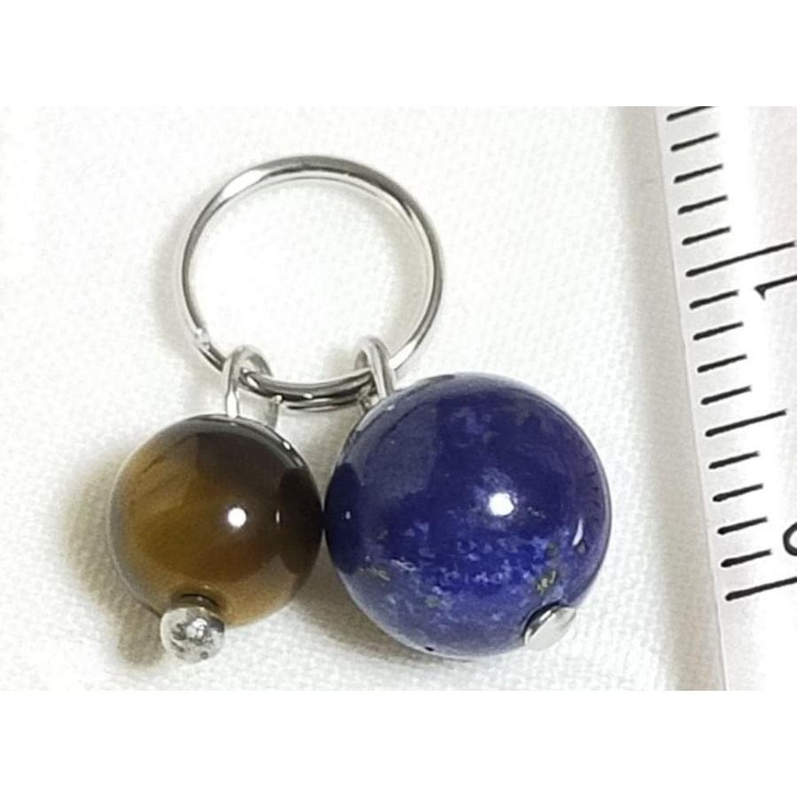 ラピスラズリ タイガーアイ 虎目石 二重丸カン付 ペンダントトップ