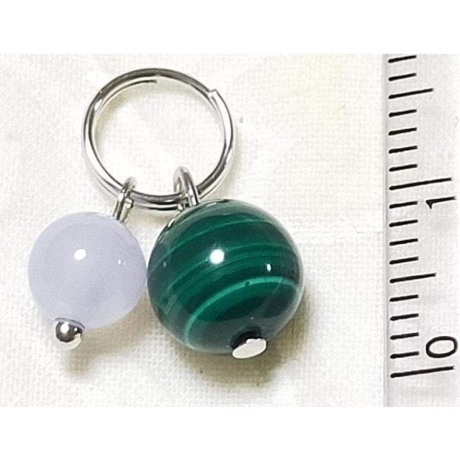 マラカイト 孔雀石 ブルーレース 二重丸カン付 ペンダントトップ 天然石 チャーム バッグチャーム キーホルダー スマホアクセサリー マスクピアス 厄除け お守り |  | 02