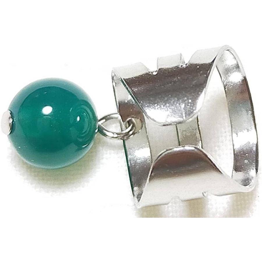 グリーン瑪瑙 めのう メノウ イヤーカフ片耳 天然石 ノンホール イヤリング パワーストーン アクセサリー 開運 リフレッシュ |  | 02