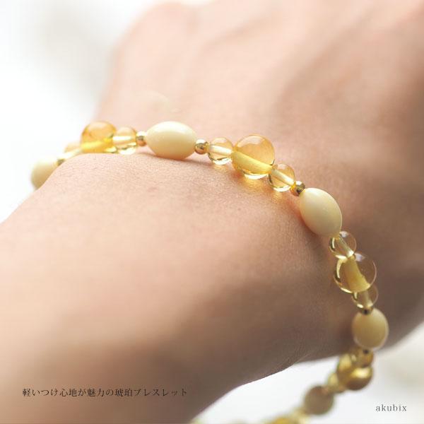 ブレスレット 天然琥珀 渚のブレスレット 天然石 パワーストーン