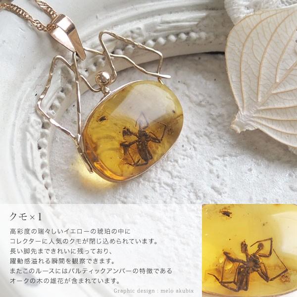 虫入り琥珀ネックレス K14PinkGold 送料無料 コレクションランク