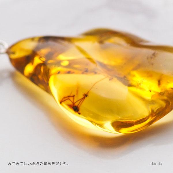 虫入り琥珀ネックレス 送料無料 シルバー Silver925 コレクション