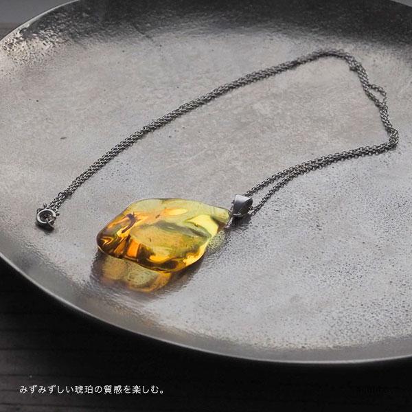 虫入り琥珀ネックレス 送料無料 シルバー Silver925 コレクション