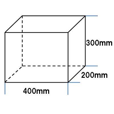 アクリルケース 透明 W400mm H300mm D200mm 【台座なし】 長方形