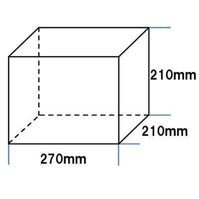 アクリルケース 透明 W270mm H210mm D210mm 【台座なし】 長方形 コレクションケース ディスプレイケース フィギュアケース｜akurirukobo｜02