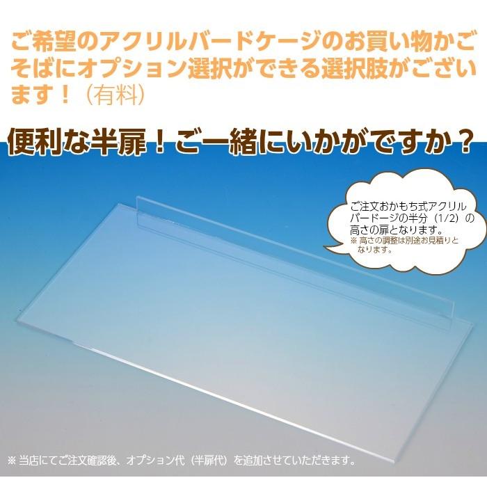 おかもち】W595×H680×D545 アクリルバードケージ ワイドタイプ オウム