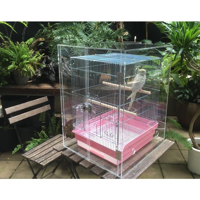 プレミアム】W545×H595×D545 アクリルバードケージ