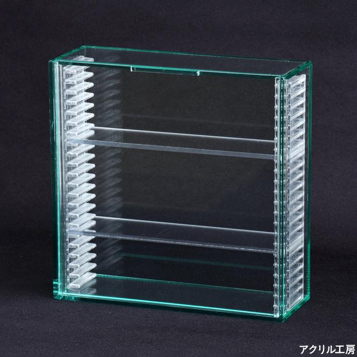 【新品】ガラス扉付きコレクションケース　可動棚付き　煎茶茶碗　飾り棚 　組立式 新品】ガラス扉付きコレクションケース 可動棚付き 煎茶茶碗