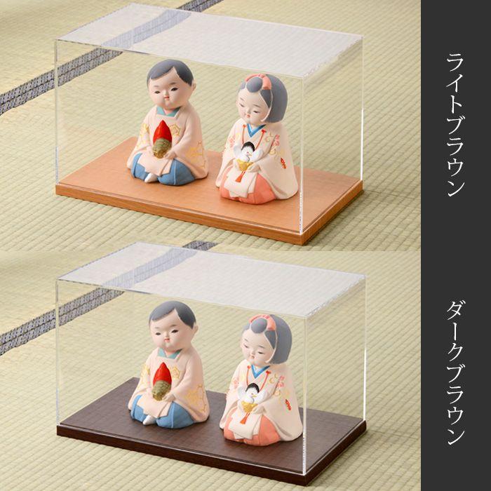 アクリルケース 透明 W150 H100 D100 【選べる木調台座】 長方形