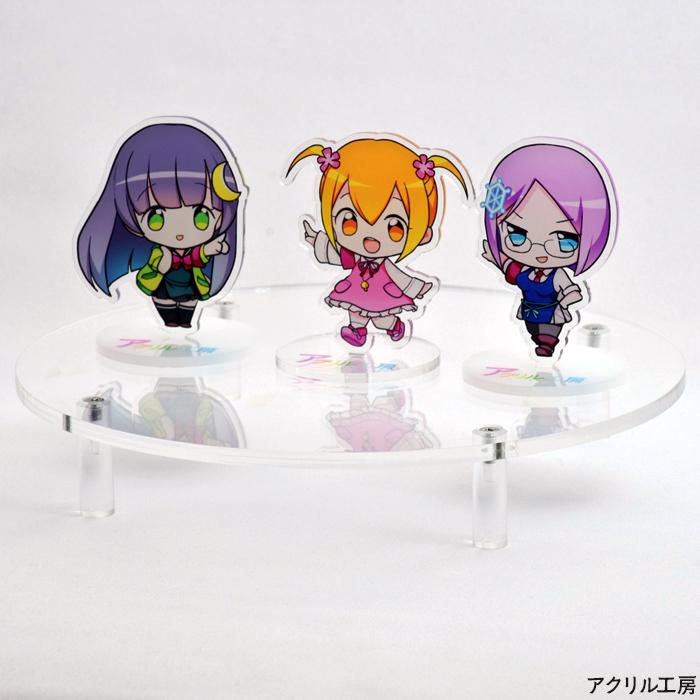 円形 組み立て式スタンド 【直径200mm 脚高さ30mm】透明 アクリル