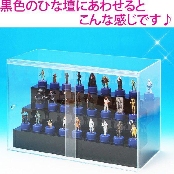 W440 ひな壇3段左右スライド扉式専用ケース アクリルケース W450×H310